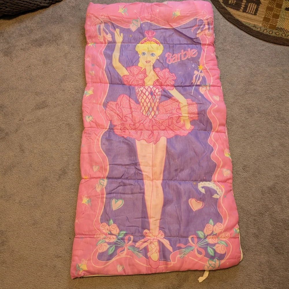 Vintage 1990s Barbie Ballerina Sleeping Bag